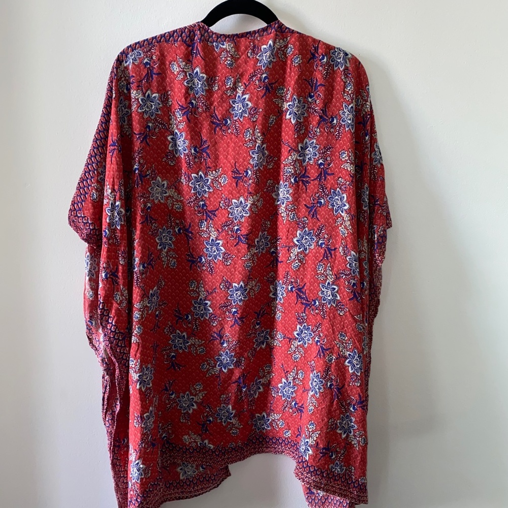 Japna Boho Floral Open Front Kimono - Picture 3 of 3